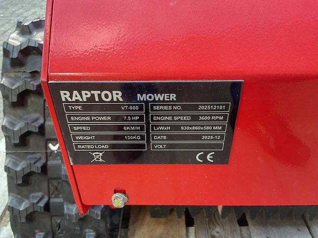 Raptor vt900 grasmaaier - afbeelding 6 van  14