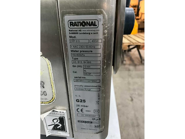 Rational cmp 61g combisteamer - afbeelding 6 van  6