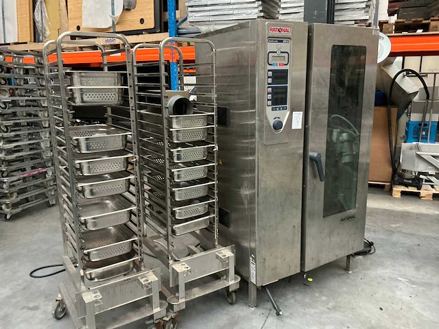 Rational cpv201g combisteamer met 2 karren - afbeelding 1 van  9
