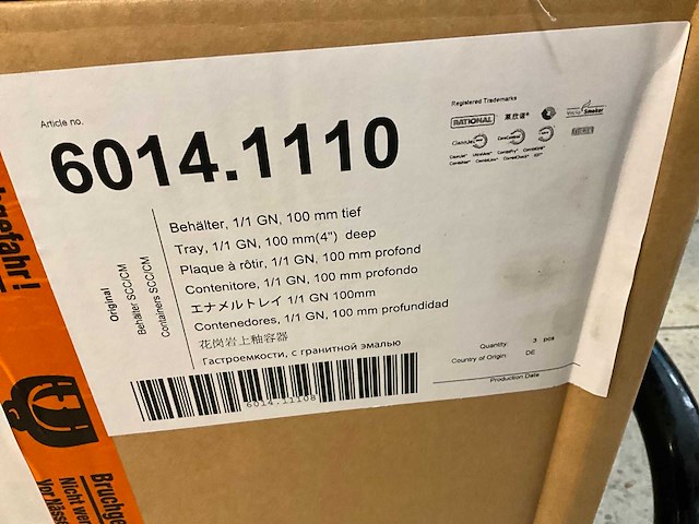 Rational geëmailleerde 1/1 gn bak (5x) - afbeelding 6 van  7