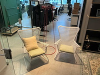 Rattan fauteuils met kapstok - afbeelding 1 van  6