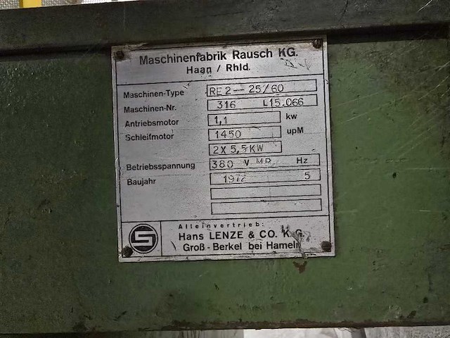 Rausch kg - 1972 - re 2 25 60 - overige slijpmachines - afbeelding 6 van  8