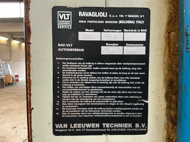Ravagliogli kp224a hefbrug - afbeelding 6 van  17