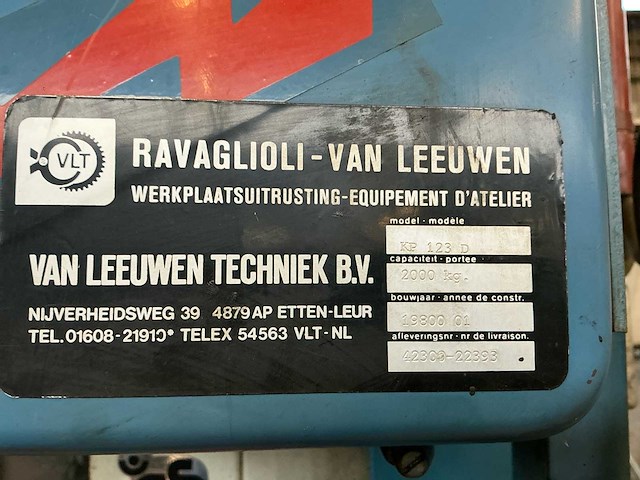 Ravaglioli kp 123d hefbrug - afbeelding 8 van  16