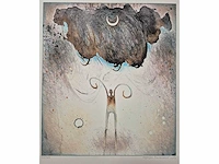 Ravenhorst - zeefdruk - 46 x 46 - afbeelding 2 van  2