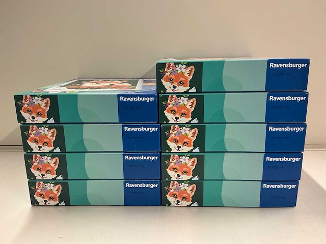 Ravensburger vos met bloemen creart schilderset (9x) - afbeelding 2 van  2