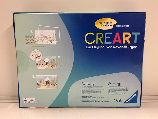 Ravensburger vos met bloemen creart schilderset (9x) - afbeelding 2 van  4