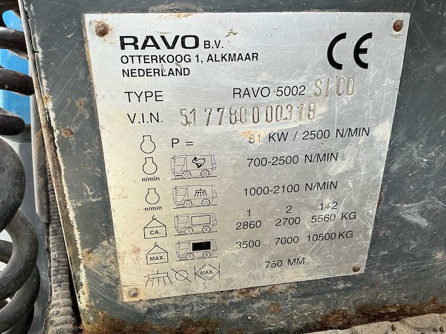 Ravo - 2000 - ravo 5002 si - zelfrijdende veegmachine - afbeelding 21 van  34
