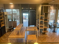 Raw steel&wood brood presentatietafel en stelling (6x) - afbeelding 2 van  5