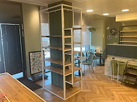 Raw steel&wood brood presentatietafel en stelling (6x) - afbeelding 5 van  5