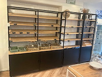 Raw steel&wood brood winkelstelling 4 planken (5x) - afbeelding 1 van  7