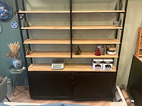 Raw steel&wood brood winkelstelling 4 planken (5x) - afbeelding 7 van  7