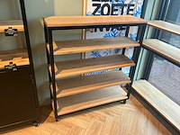 Raw steel&wood brood winkelstelling 4 planken (5x) - afbeelding 2 van  8