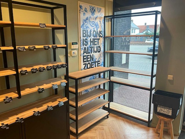 Raw steel&wood brood winkelstelling 4 planken (5x) - afbeelding 3 van  8