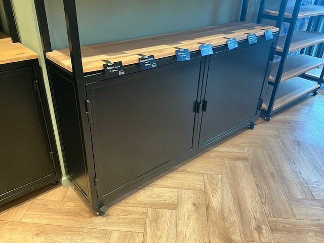 Raw steel&wood brood winkelstelling 4 planken (5x) - afbeelding 6 van  8