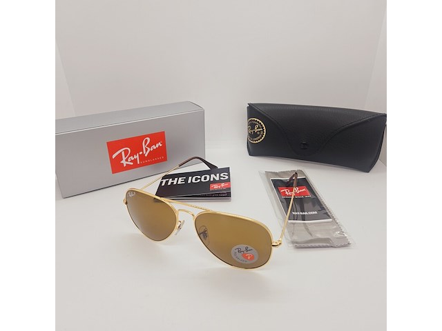 Rayban zonnebril aviator large metal arista brown polarized - afbeelding 2 van  8