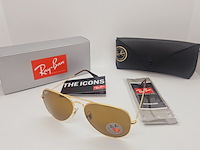 Rayban zonnebril aviator large metal arista brown polarized - afbeelding 2 van  8