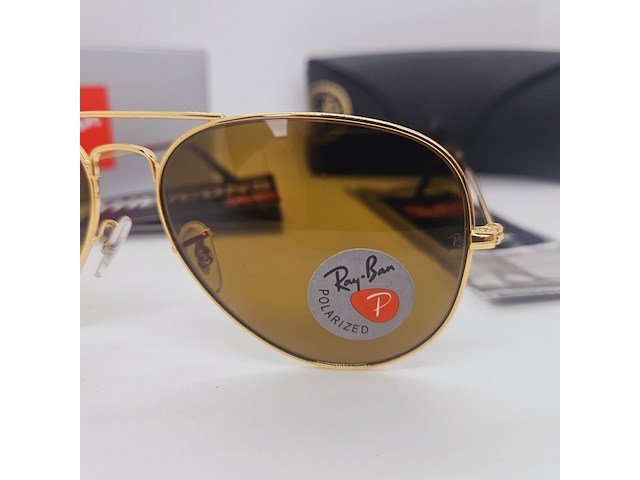 Rayban zonnebril aviator large metal arista brown polarized - afbeelding 3 van  8