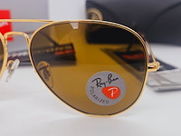 Rayban zonnebril aviator large metal arista brown polarized - afbeelding 3 van  7