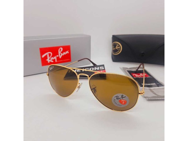 Rayban zonnebril aviator large metal arista brown polarized - afbeelding 1 van  7