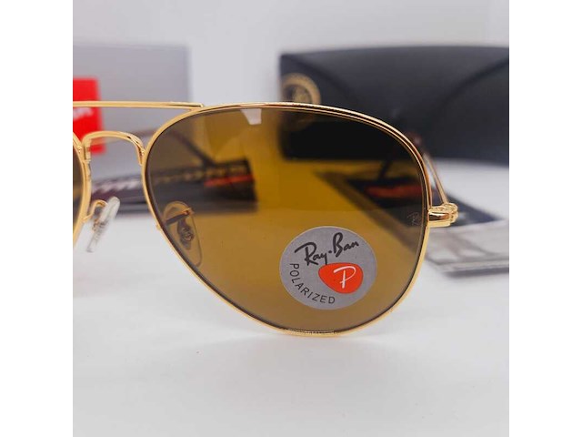 Rayban zonnebril aviator large metal arista brown polarized - afbeelding 3 van  7