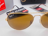 Rayban zonnebril aviator large metal arista brown polarized - afbeelding 4 van  7