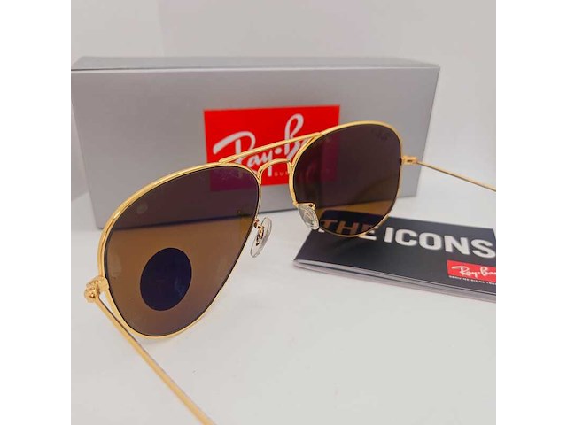 Rayban zonnebril aviator large metal arista brown polarized - afbeelding 5 van  7