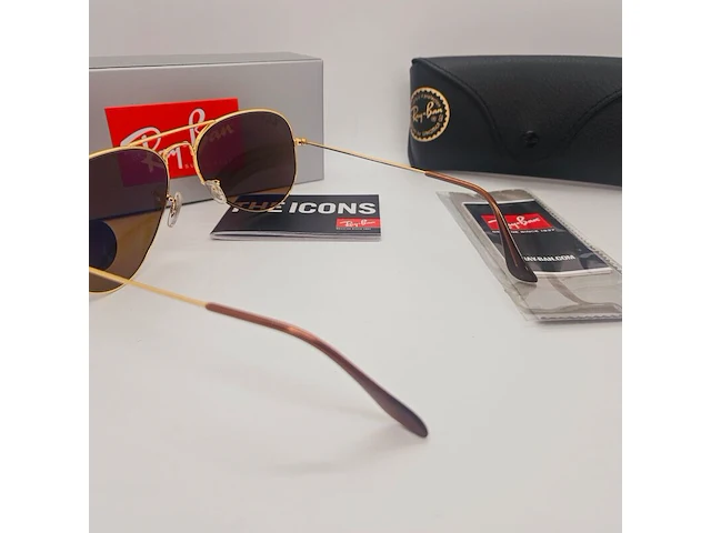 Rayban zonnebril aviator large metal arista brown polarized - afbeelding 6 van  7