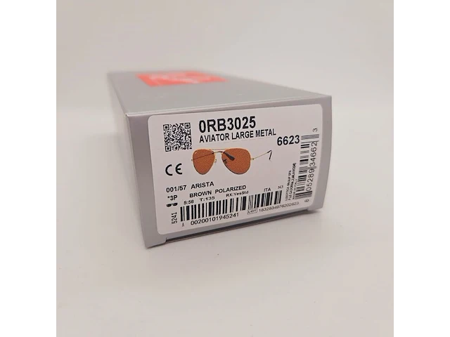 Rayban zonnebril aviator large metal arista brown polarized - afbeelding 7 van  7