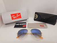 Rayban zonnebril aviator large metal arista gradient blue - afbeelding 4 van  7