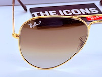 Rayban zonnebril aviator large metal arista gradient brown polarized - afbeelding 3 van  6