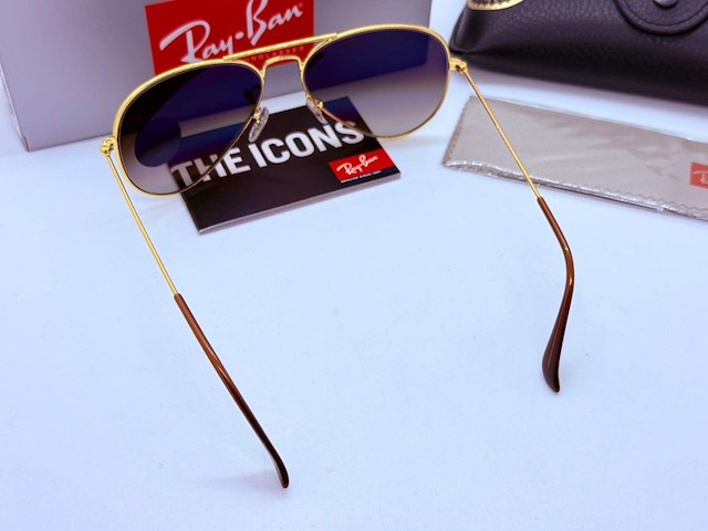 Rayban zonnebril aviator large metal arista gradient brown polarized - afbeelding 5 van  6
