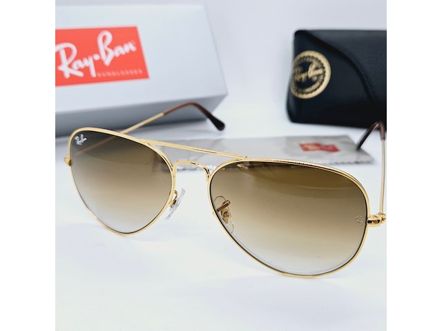 Rayban zonnebril aviator large metal arista gradient brown - afbeelding 1 van  6