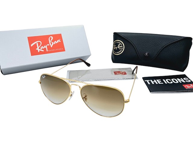 Rayban zonnebril aviator large metal arista gradient brown - afbeelding 2 van  6