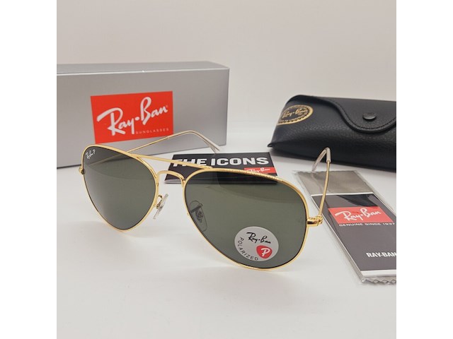 Rayban zonnebril aviator large metal arista green polarized - afbeelding 1 van  8