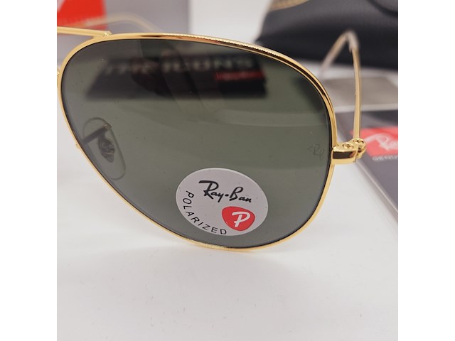 Rayban zonnebril aviator large metal arista green polarized - afbeelding 2 van  8