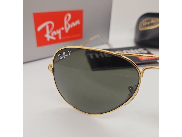 Rayban zonnebril aviator large metal arista green polarized - afbeelding 3 van  8