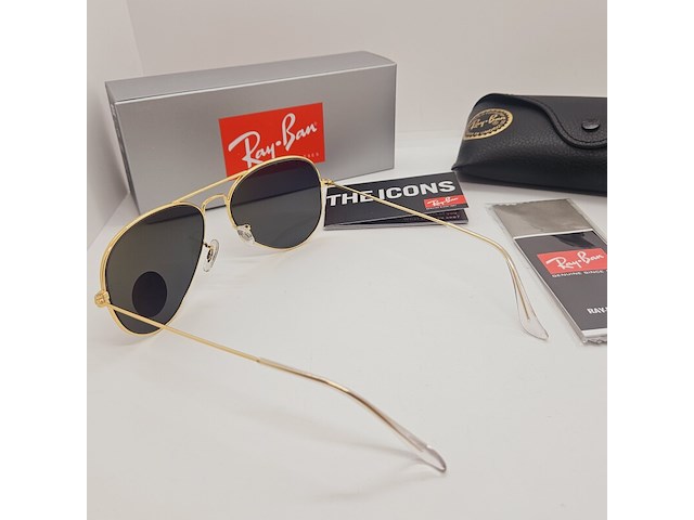 Rayban zonnebril aviator large metal arista green polarized - afbeelding 5 van  8