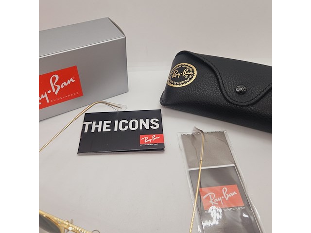 Rayban zonnebril aviator large metal arista green polarized - afbeelding 7 van  8