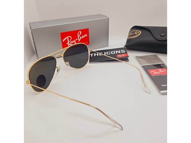 Rayban zonnebril aviator large metal arista green polarized - afbeelding 6 van  8