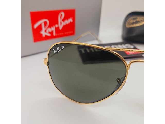 Rayban zonnebril aviator large metal arista green polarized - afbeelding 3 van  8