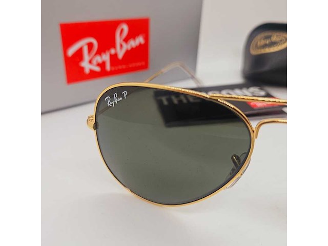 Rayban zonnebril aviator large metal arista green polarized - afbeelding 3 van  8
