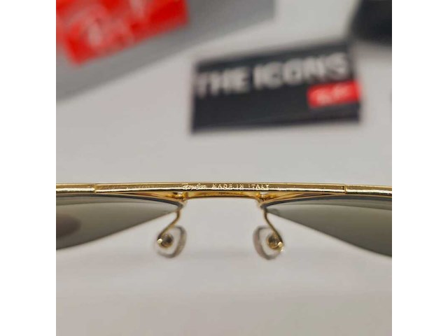 Rayban zonnebril aviator large metal arista green polarized - afbeelding 4 van  8