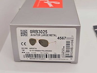 Rayban zonnebril aviator large metal arista green polarized - afbeelding 8 van  8