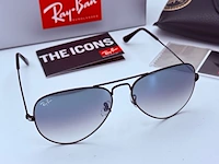Rayban zonnebril aviator large metal black gradient blue