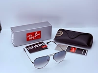 Rayban zonnebril aviator large metal black gradient blue - afbeelding 2 van  8