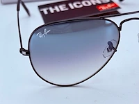 Rayban zonnebril aviator large metal black gradient blue - afbeelding 3 van  8