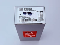 Rayban zonnebril aviator large metal black gradient blue - afbeelding 8 van  8