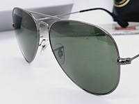 Rayban zonnebril aviator large metal black green polarized - afbeelding 4 van  6