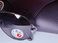 Rayban zonnebril aviator large metal black green polarized - afbeelding 3 van  7